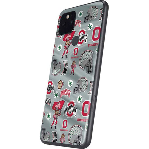 Ohio State University Pattern Google Pixel 5 Skin